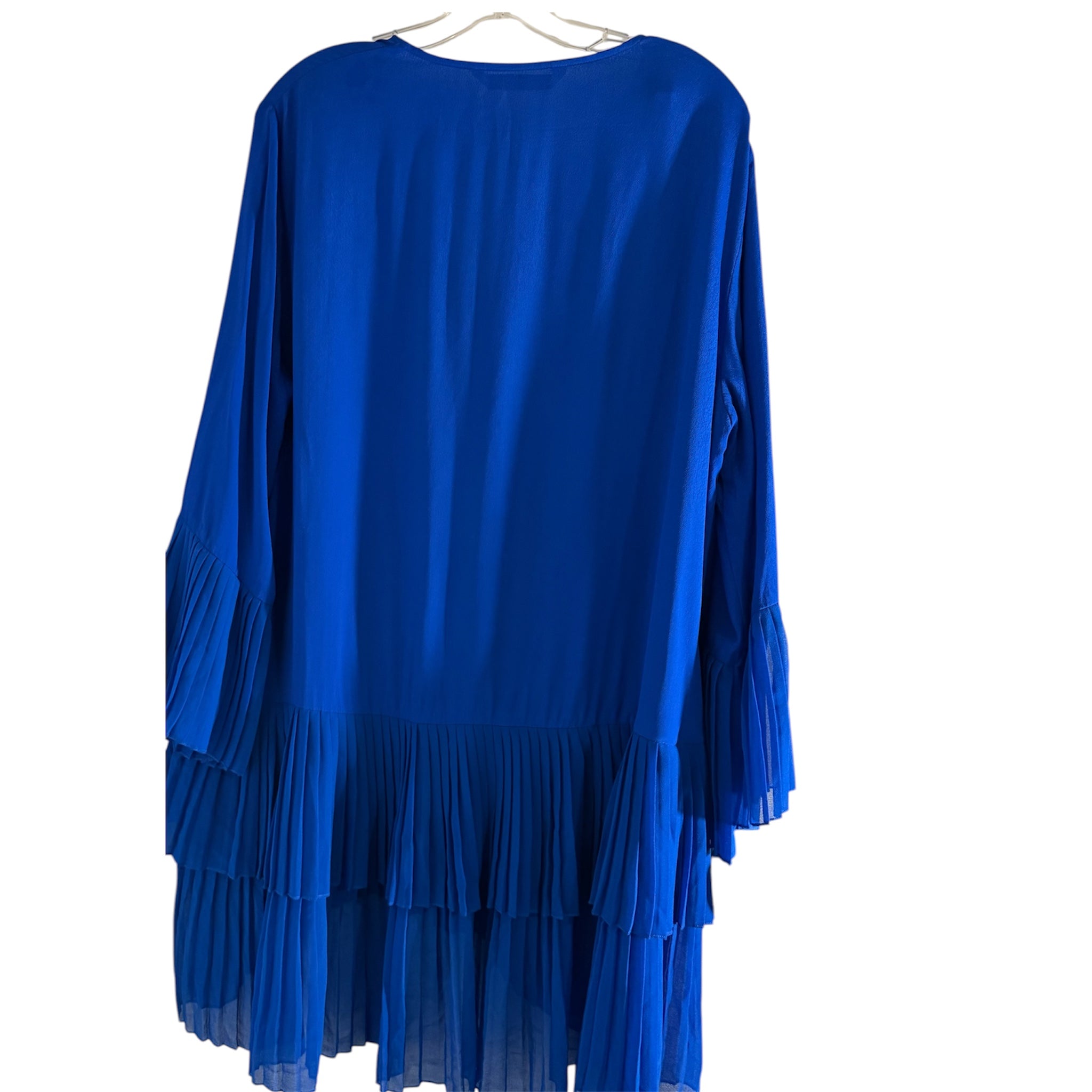 Zara Royal Blue Pleated Mini Dress Size M