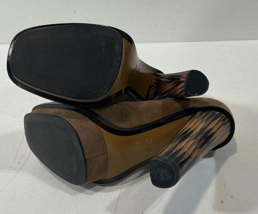 Fendi Brown Suede Platform Pumps Size 37