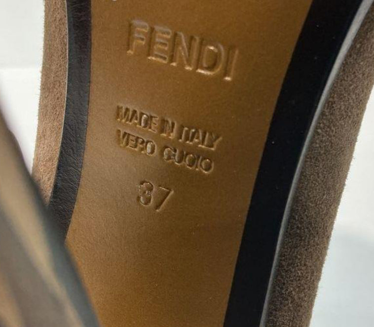 Fendi Brown Suede Platform Pumps Size 37
