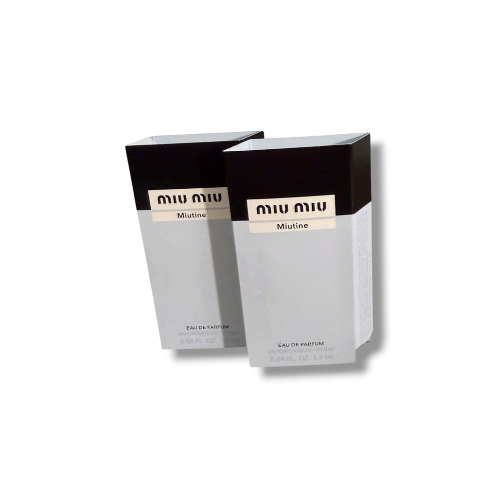 MIU MIU MIUTINE Eau De Perfume 1.2ml/ .04fl oz SET OF 2