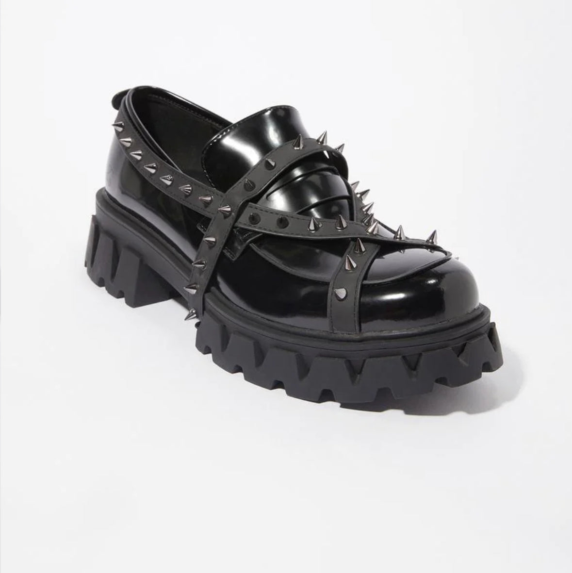 Koi Footwear Spiked Platform Shoes Black Womens 10