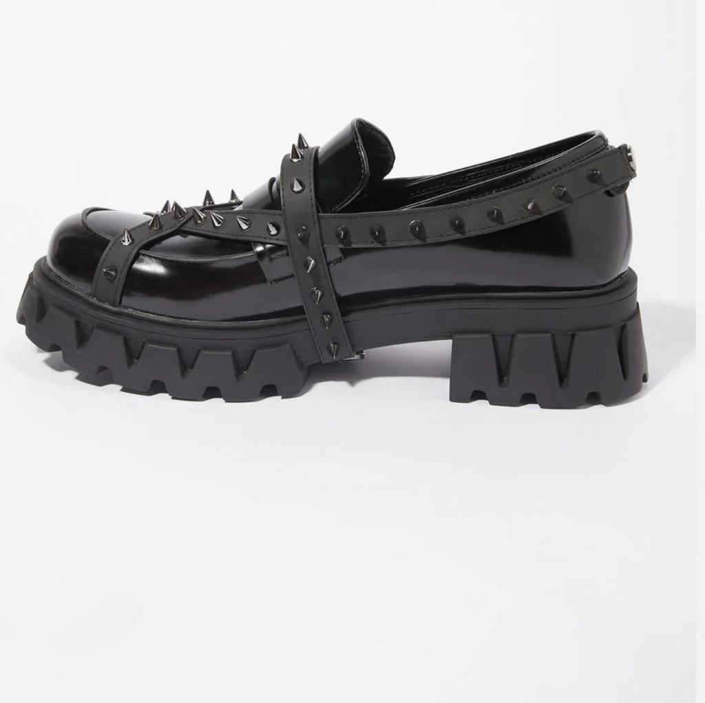 Koi Footwear Spiked Platform Shoes Black Womens 10