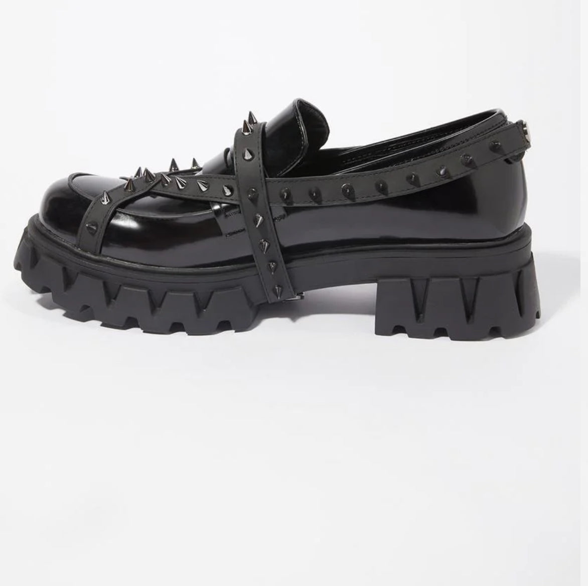Koi Footwear Spiked Platform Shoes Black Womens 10
